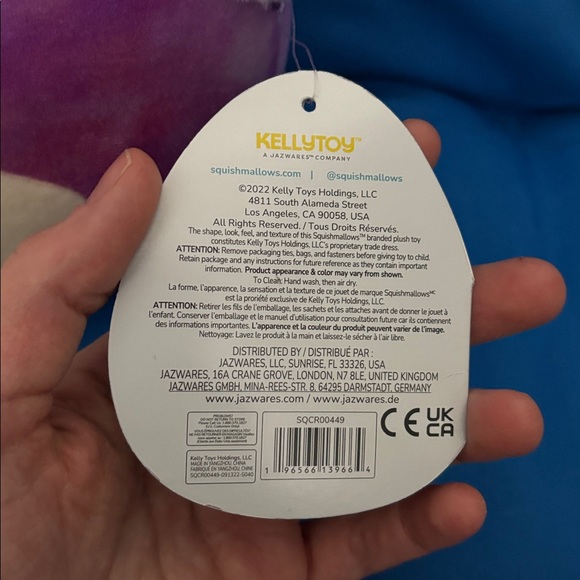 Original SquishMallows Lola Rare Christmas Themed Size 7 “ Inch 07/19/2022 NWTS - Picture 5 of 12